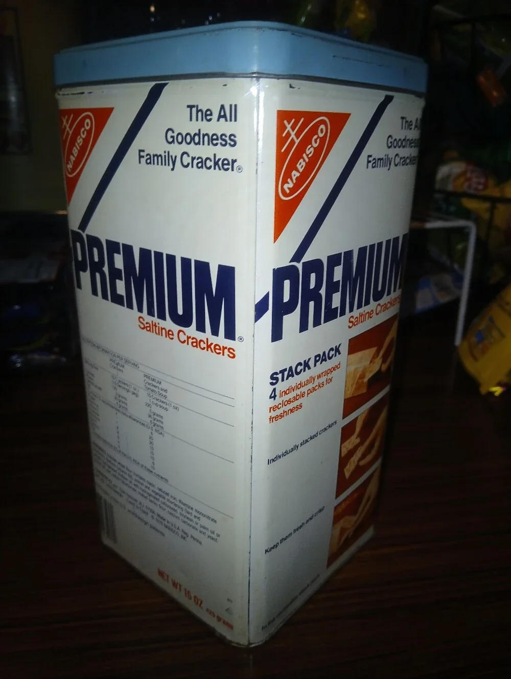 Vintage Metal Premium Cracker Container